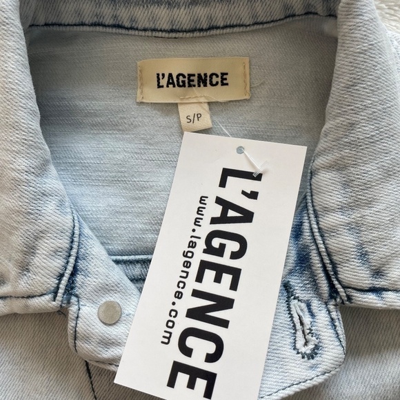 L'AGENCE Jacket Size S/P Vienna Cosmo Long Denim Pockets Made in USA Boho NEW - Picture 4 of 16